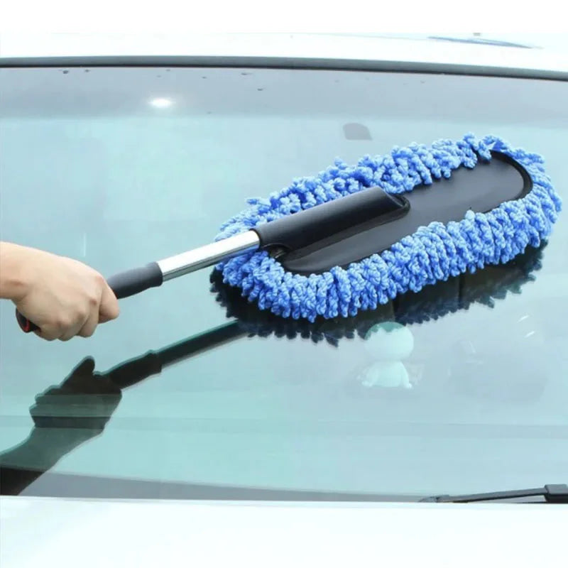 Car Retractable Wax Tow Microfiber Dust Cleaning Brush