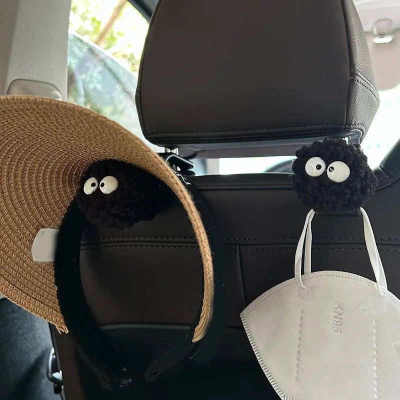 Cute Cartoon Bear Car Seat Back Hooks Storage V