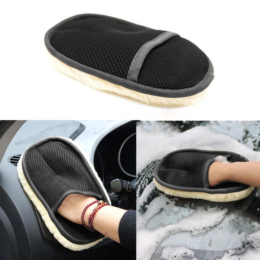 Car Cleaning Brush Cleaner Wool Soft Car Washing Gloves