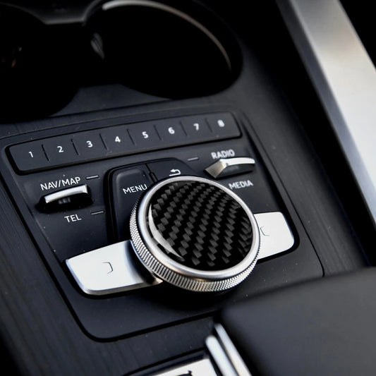 Carbon Fiber Car Center Control Knob Decoration Stickers