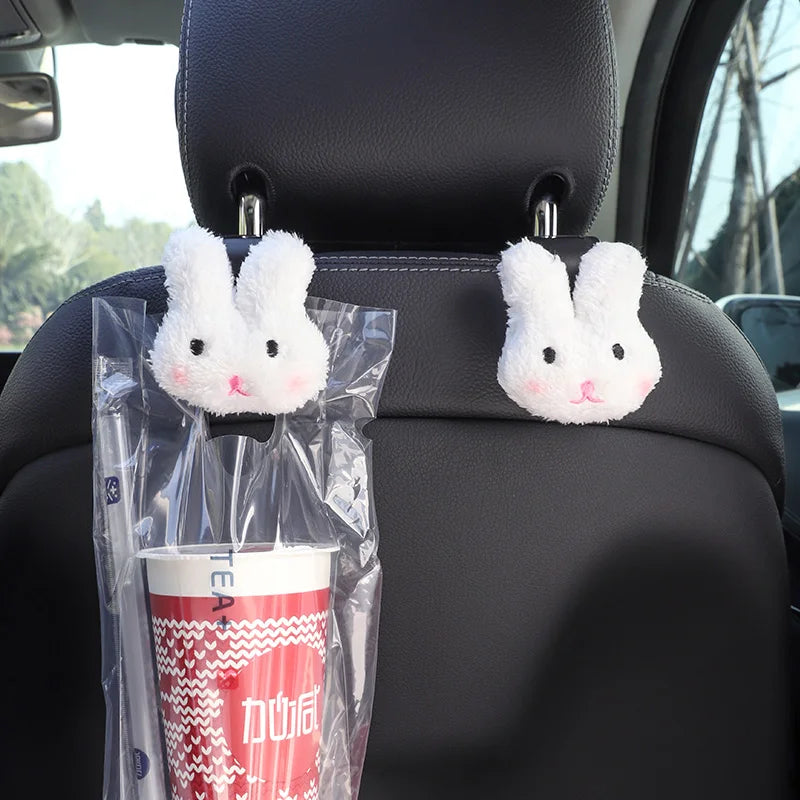 Cute Cartoon Bear Car Seat Back Hooks Storage V